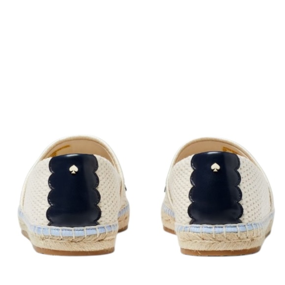 Kate Spade New Gwen Daffodil Raffia Straw Flat Shoes Size 8B Embroidered detail - Picture 6 of 8